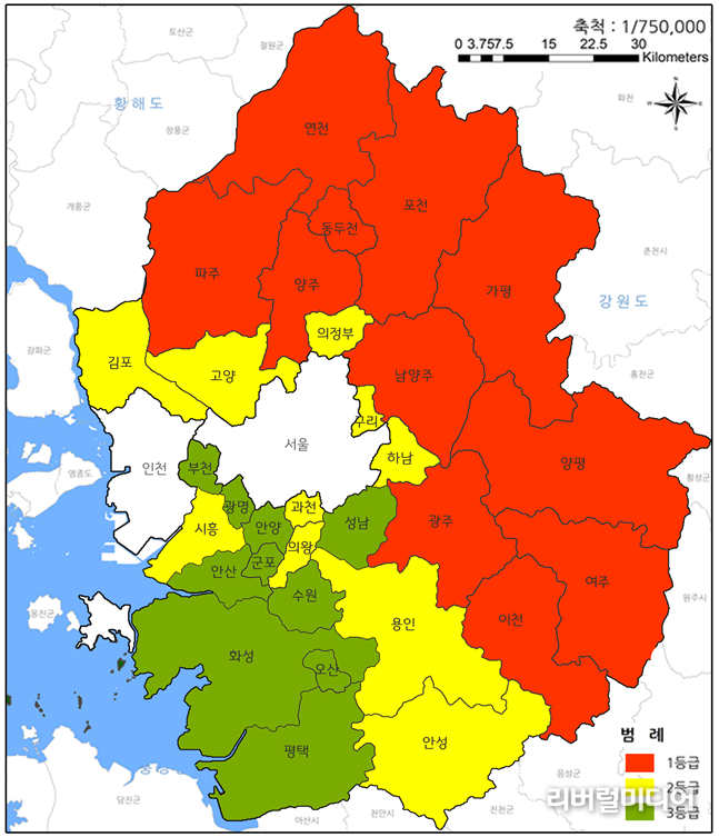 규제등급 분석결과(지도).