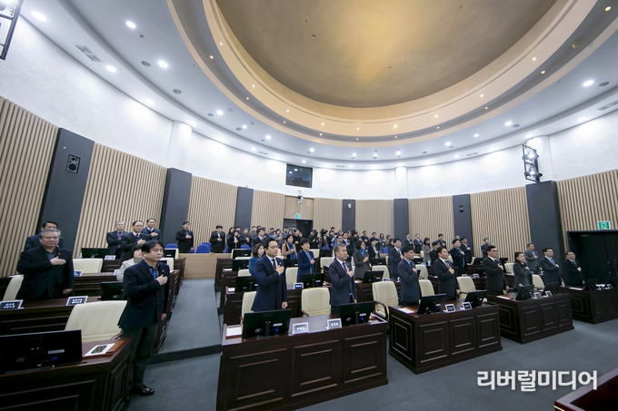 제189회 임시회 개회 전경.