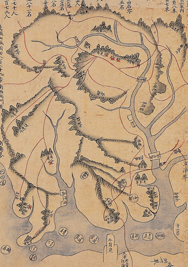 해동지도 수원부, 1750년대(서울대학교 규장각한국학연구원 소장).