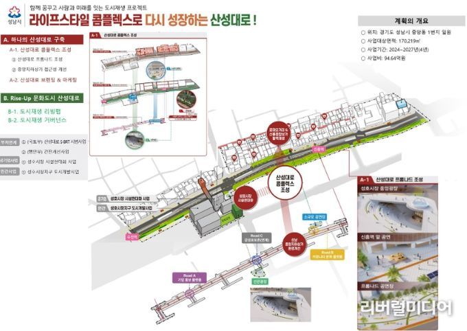 성남시, 원도심 산성대로 일대 '라이프스타일 콤플렉스'로 재탄생