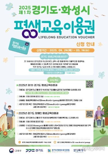 화성시 평생교육이용권 홍보포스터
