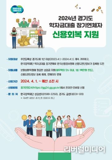 2024 경기도 학자금대출 신용회복 지원