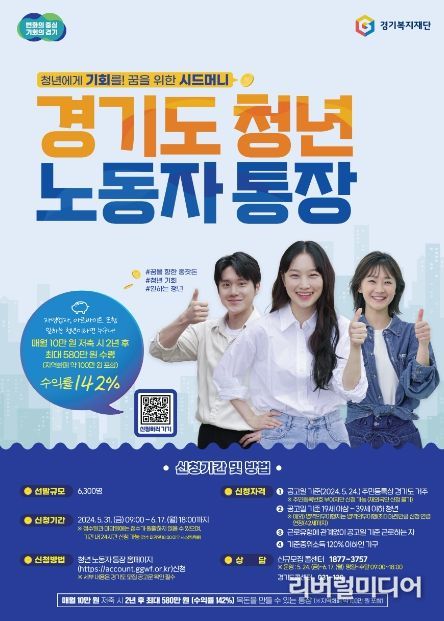 경기도 청년 노동자 통장 홍보 포스터