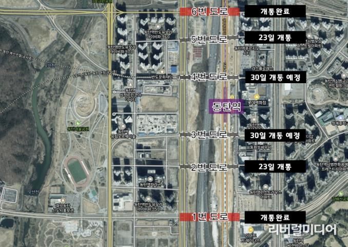 화성 동탄1·2신도시 잇는 경부직선화 상부연결도로 이달 전면 개통!