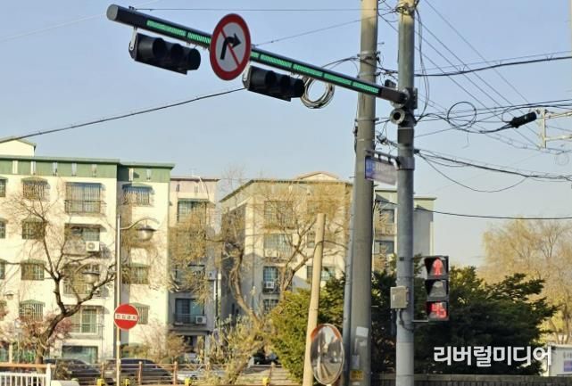 연무동에 설치된 스마트 횡단보도