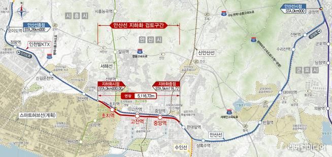 안산선 지하화 검토 구간