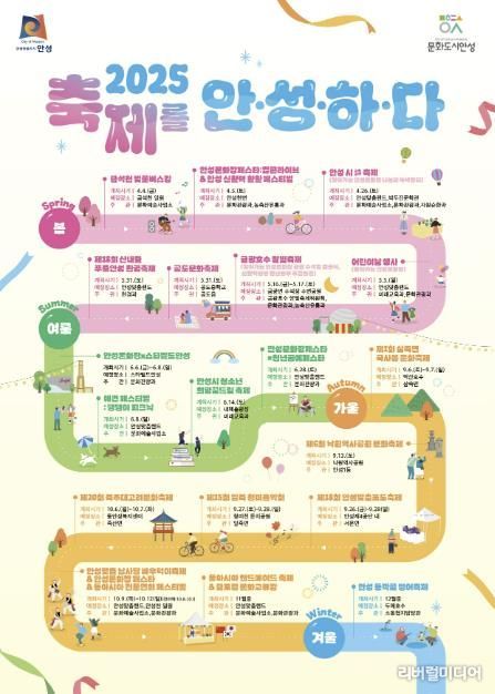 안성시, 2025년 주요축제 일정 발표
