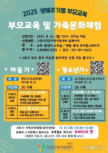 아동기·청소년기 부모교육 안내문