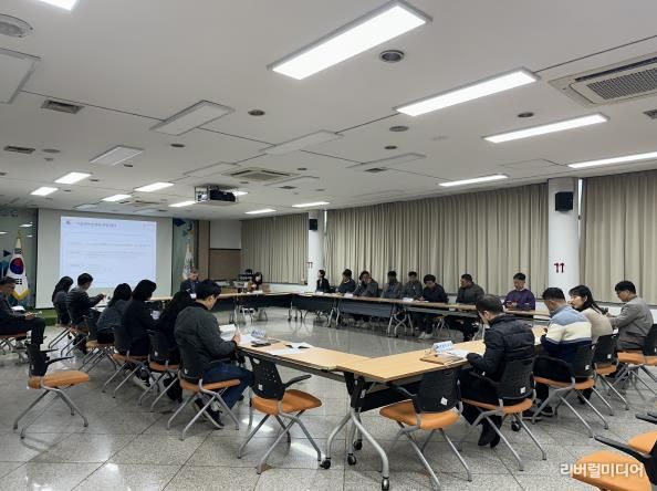 안산도시공사 본사에서 진행 중인 기능연속성 계획 훈련 모습. (사진=안산도시공사 제공)