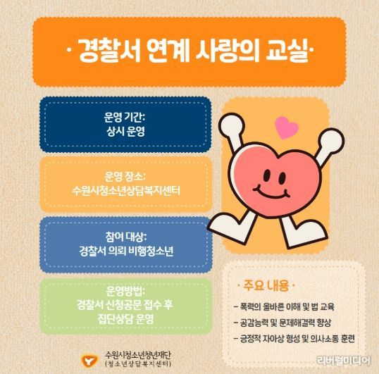 경찰서 연계 ‘사랑의 교실’ 홍보 포스터