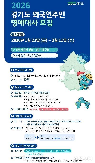 2026 경기도 외국인주민 명예대사 모집.jpg 바로보기2026 경기도 외국인주민 명예대사 모집