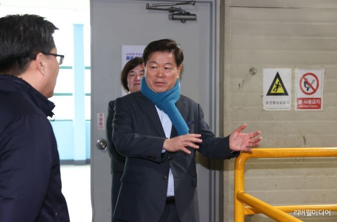 박승원 광명시장, 설 연휴 첫날 현장 점검